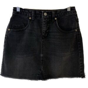 WILD FABLE Black Stretch Denim Mini Skirt